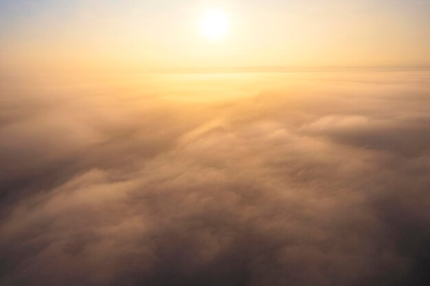 Top view Landscape of Morning Mist