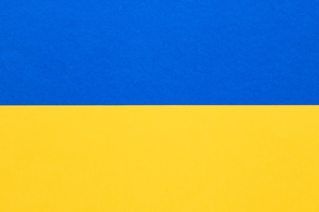 Top view of National flag of Ukraine