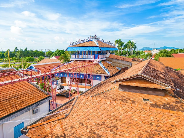 Top view of Nha Lon Long Son house This is historical sites an old house in Long Son which attracts tourists to visit spiritually on weekends in Vung Tau Vietnam