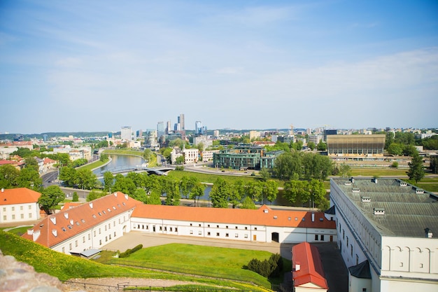 Top view of the old city and the new modern houses