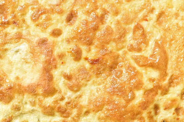 Top view of omelet texture background