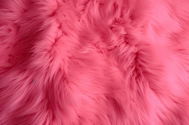 Top view of a pink fur texture with a pink sheepskin backdrop Fur texture pink shaggy fur texture texture of wool Closeup of sheep fur