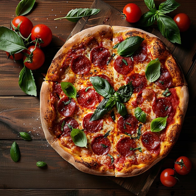 Photo top_view_pizza