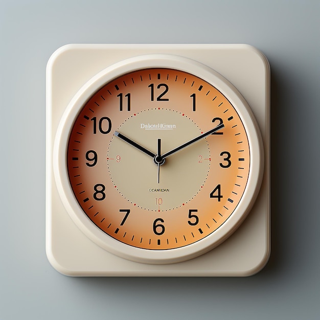 Top view of pure alarm clock mockup