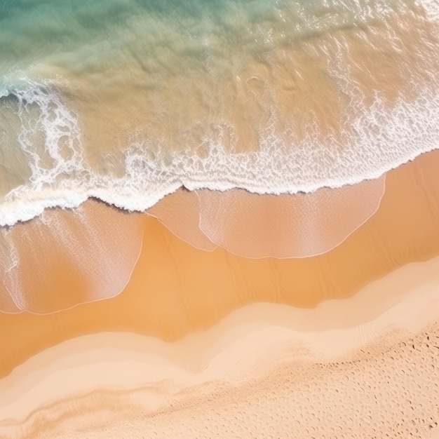 Top view of sand on the beach