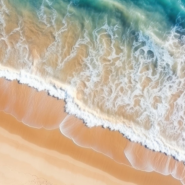 Top view of sand on the beach