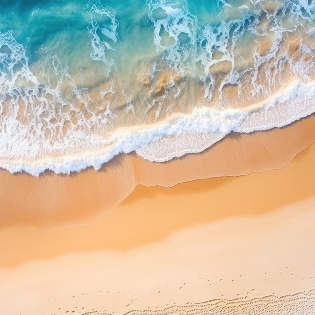 Top view of sand on the beach