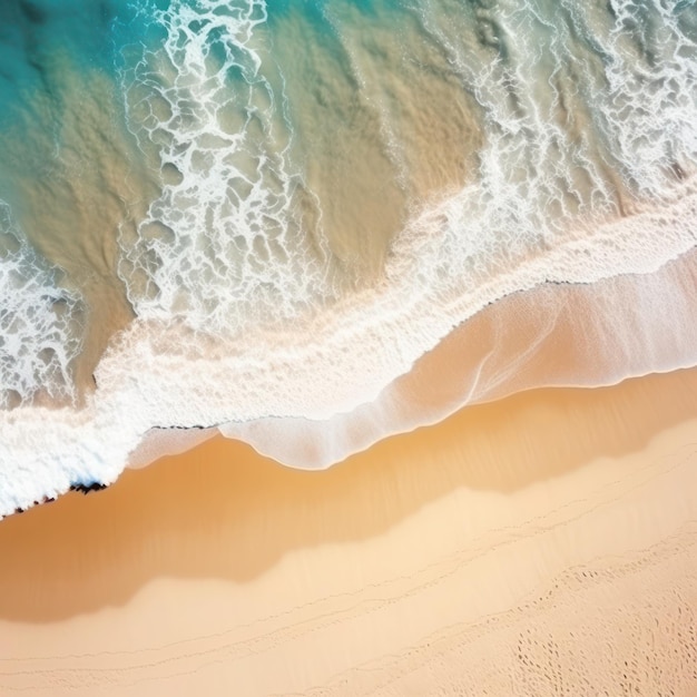 Top view of sand on the beach