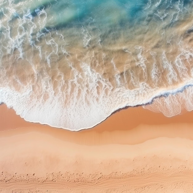 Top view of sand on the beach