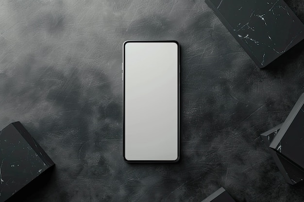 Photo top view smartphone mockup