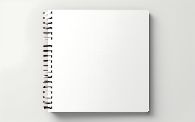 Photo top view spiral bound notepad mockup