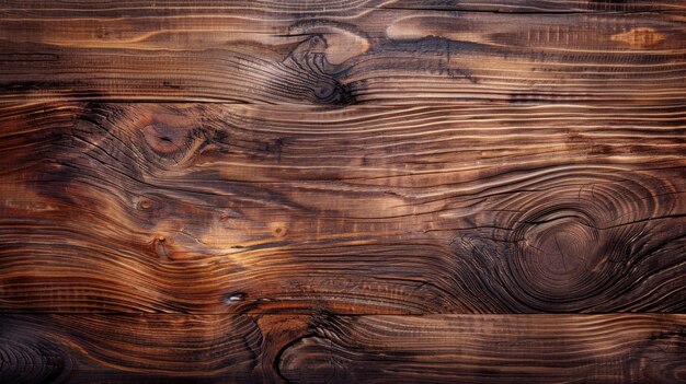 Top view of a textured wooden surface with deep grain and a warm earthy tone