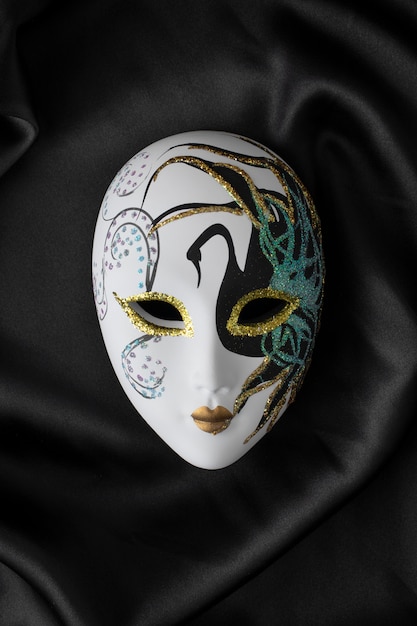 Top view theater mask still life