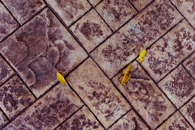 Top view of tile floor footpath