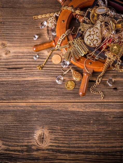 Top view of treasure chest