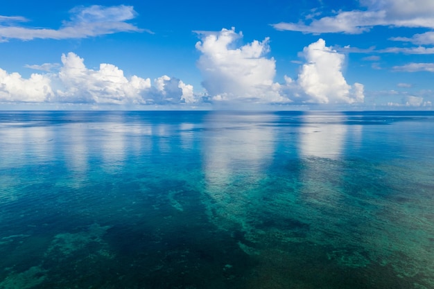 Top view of Tropical lagoon of Ishigaki island