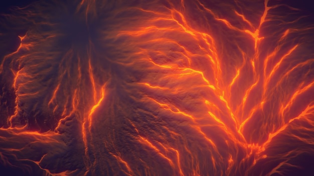 Top view of volcano lava mountain background