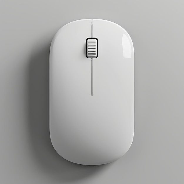 Photo top view of wireless mouse