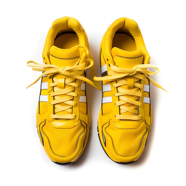 Top View Yellow Sport Shoes High Quality