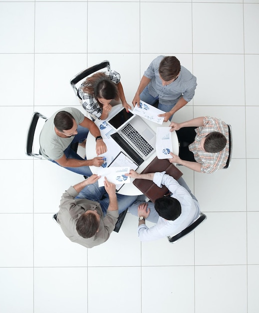 Top viewbusiness team making a financial reportphoto with copy space