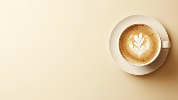 TopDown View of a Cup of Coffee