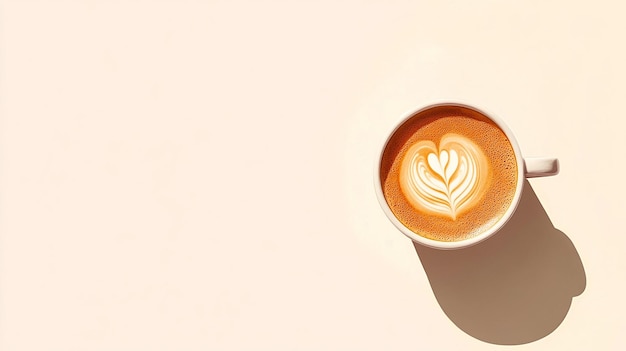 TopDown View of a Cup of Coffee