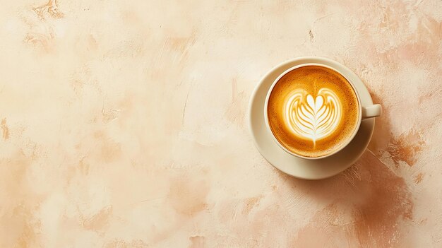 Photo topdown view of a cup of coffee