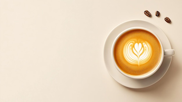 TopDown View of a Cup of Coffee