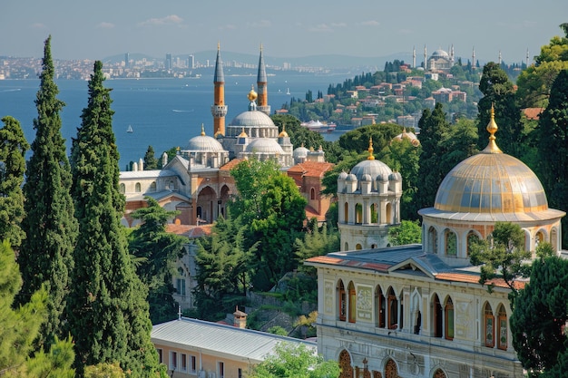 Topkapi Palace in Istanbul with its grand courtyards and Ottoman architecture