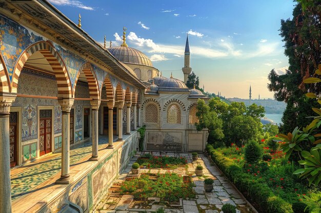 Topkapi Palace in Istanbul with its grand courtyards and Ottoman architecture