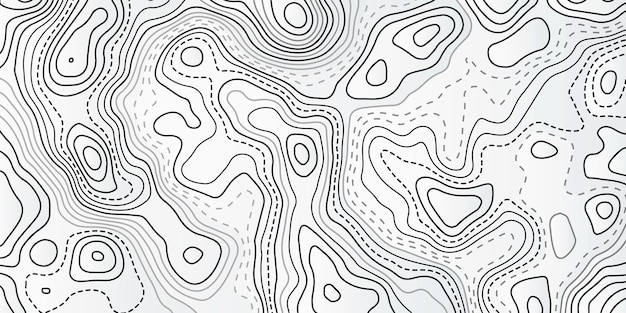 Photo topographic line contour map background geographic grid map abstract white topography