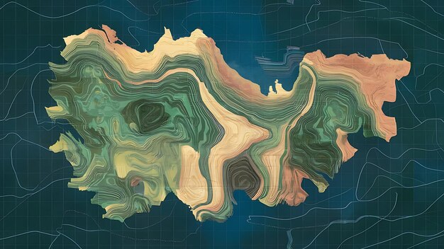 Photo topographic line contour map background wallpaper