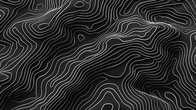 Photo topographic map background with contour lines illustration