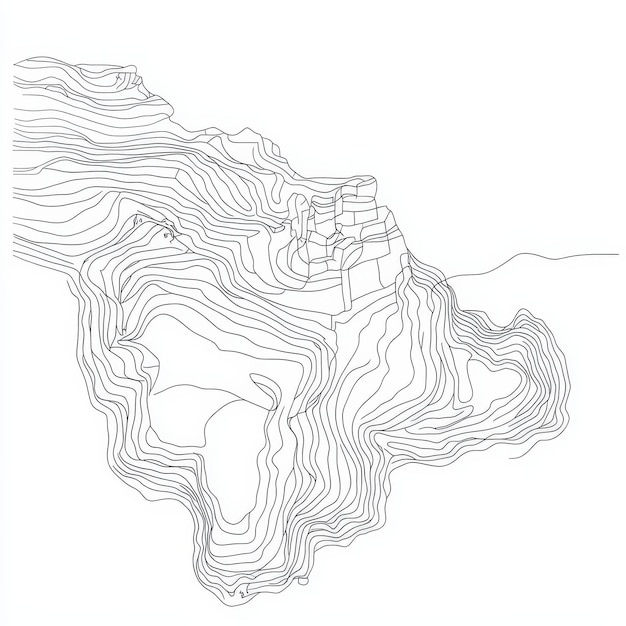 Photo topographic map of the island vector illustration eps 10