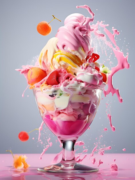 the toppings of the shake are colorful