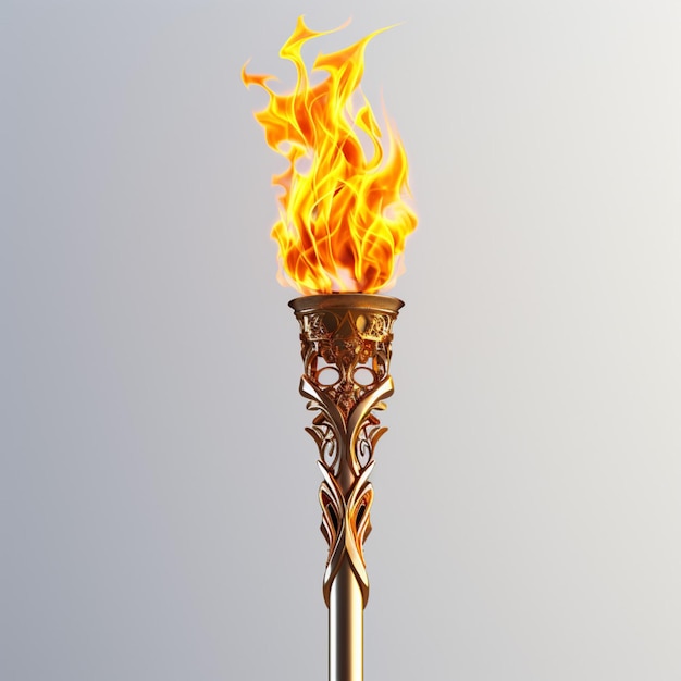 Torch with white background high quality ultra hd