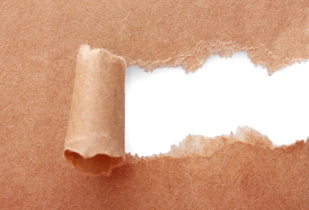 Torn kraft paper background