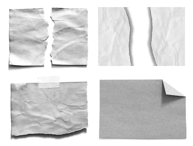 torn paper isolated on white background