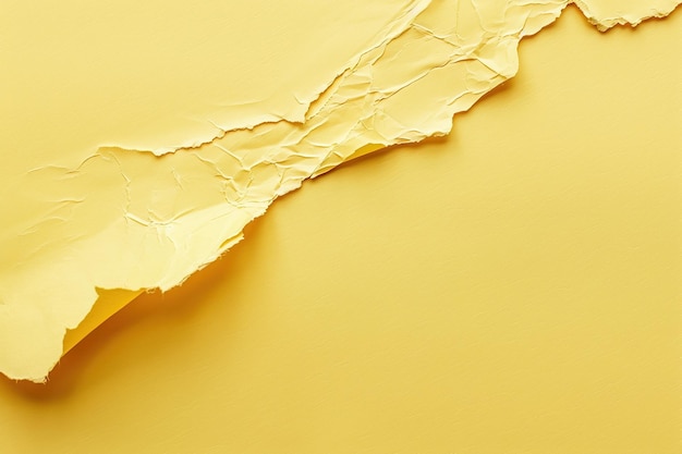 Torn yellow paper with space for text or image Abstract background Ai Generated