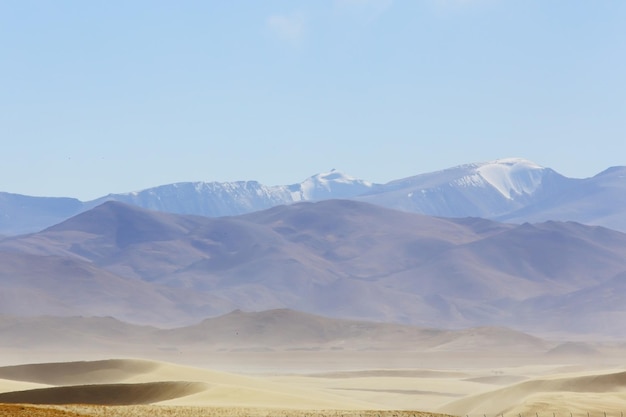 tornado in the desert landscape