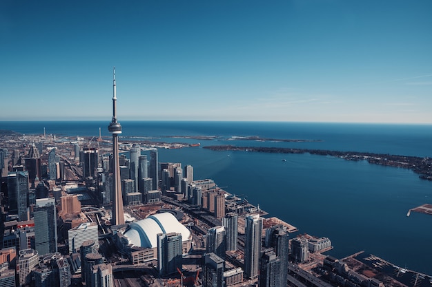 Toronto skyline aerial view, Canada