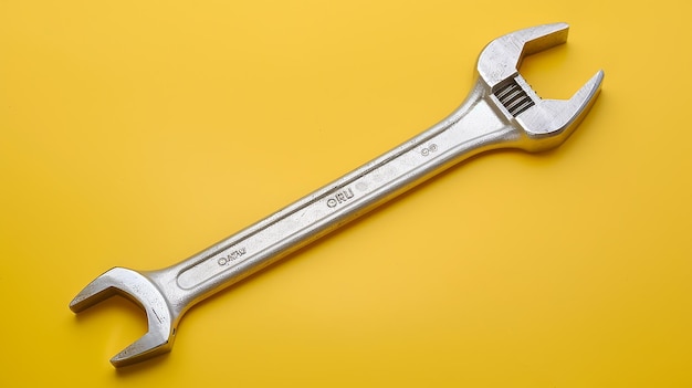 Photo torque wrench isolated on flat color background