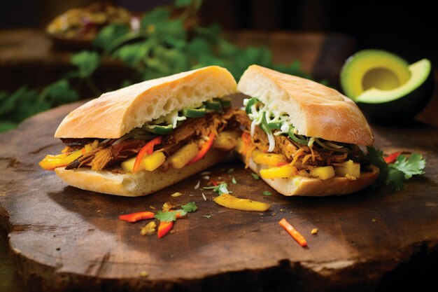 Photo tortas with crunchy pickled vegetables yummy delicious tortas food image photography