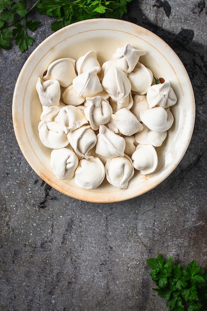 tortellini with filling (ravioli dumplings)