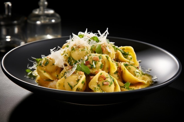 Photo tortellini with zesty lemon parmesan yummy delicious tortellini food image photography