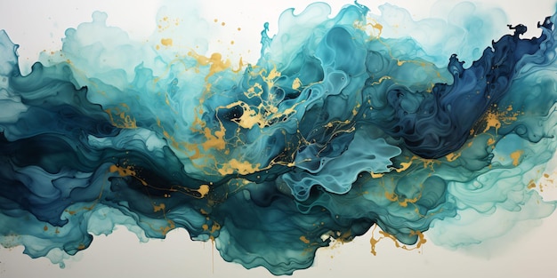 Tosca and Gold Paint Splash and Texture on White Background Paint Stain Generative AI