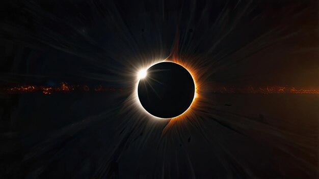 Photo a total eclipse of the sun