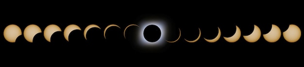 Photo total solar eclipse phases composite solar eclipse