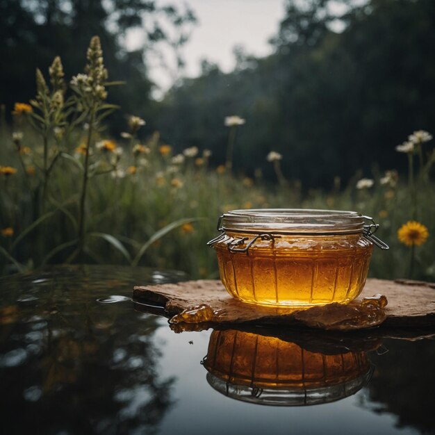 Photo a touch of honey to transform your dishes into masterpieces