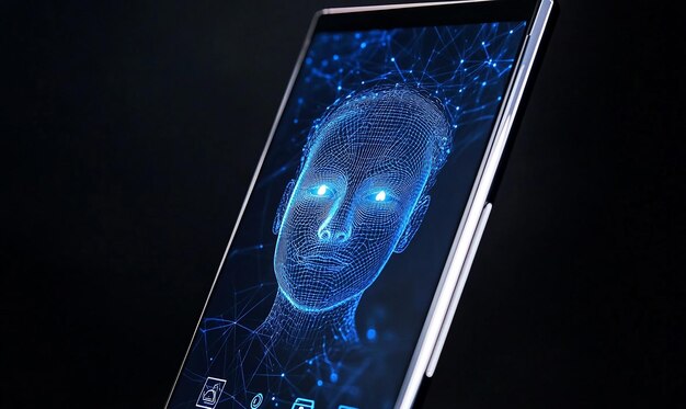 Photo a touch screen device with a face recognition option